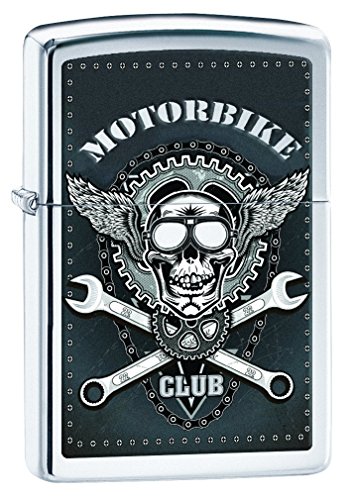 Zippo Motorbike Club Mechero, Metal, High Polish Chrome, 3.5x1x5.5 cm