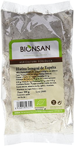 Bionsan Harina de Trigo Espelta Integral Ecológica - 6 Bolsas de 500 gr - Total: 3000 gr