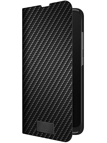 Black Rock Flex Carbon Booklet - Funda para Samsung Galaxy A71 (silicona, blanda, TPU, fibra óptica), color negro