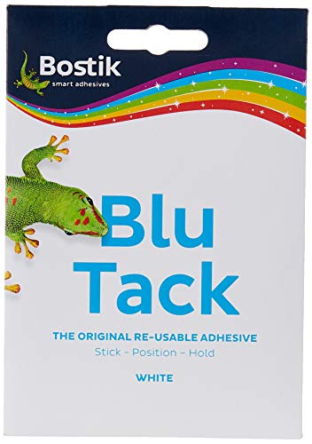 Bostik 30803836 Blu-Tack  - Pegatina original reutilizable, Blanco, 1 unidad