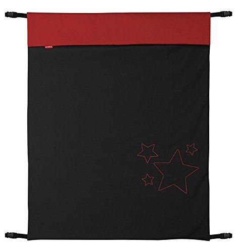 ByBoom – Manta Softshell para bebé, 70 x 100 cm, primavera, verano, otoño, termoactiva, para cochecito, cochecito, correr, color: negro/rojo