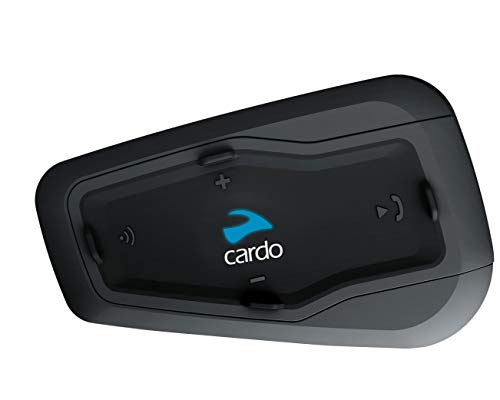 Cardo FRC1P101 Plus-Sistema de comunicación Bluetooth bidireccional de Motocicleta con Audio HD Pasajero único (Paquete, Negro, Freecom 1 Doble, Set de 2