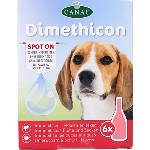 DIMETHICON - Pipetas anti-garrapatas y antipulgas "Spot On" para perros, x 6 pipetas