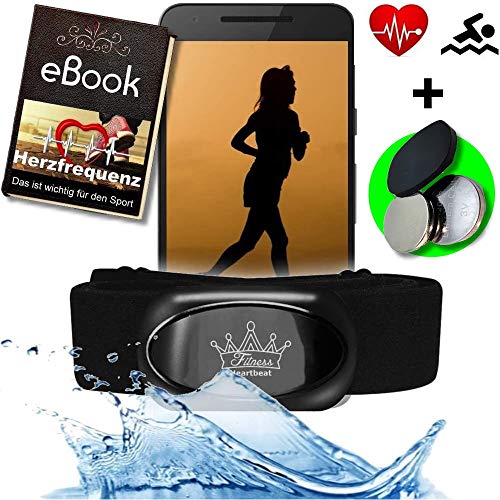 Fitness Prince© Heartbeat 2 Bluetooth 4.0 Heart Rate Monitor y ANT + PARA Runtastic Pro, Wahoo Strava App, Nike + y más sensor HRM para Garmin, TomTom, iPhone IOS Android y Gym