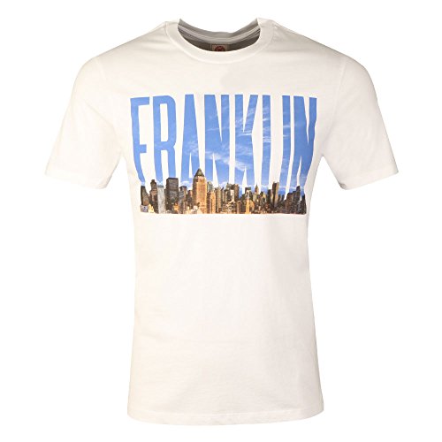 Franklin and Marshall - Tshirt Jersey Round Neck Short - TSMF378ANW17 - Camiseta BÁSICA Manga Corta Letras con Edificios