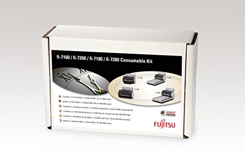 Fujitsu CON-3670-002A pieza de repuesto de equipo de impresión Kit de consumibles Escáner - Piezas de repuesto de equipos de impresión (Kit de consumibles, Escáner, Fujitsu, fi-7140, fi-7240, fi-7160, fi-7260, fi-7180, fi-7280, CON-3670-400K, Multicolor)