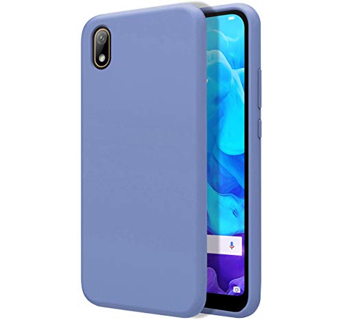 Funda Silicona Líquida Ultra Suave para Huawei Y5 2019 Color Azul Celeste