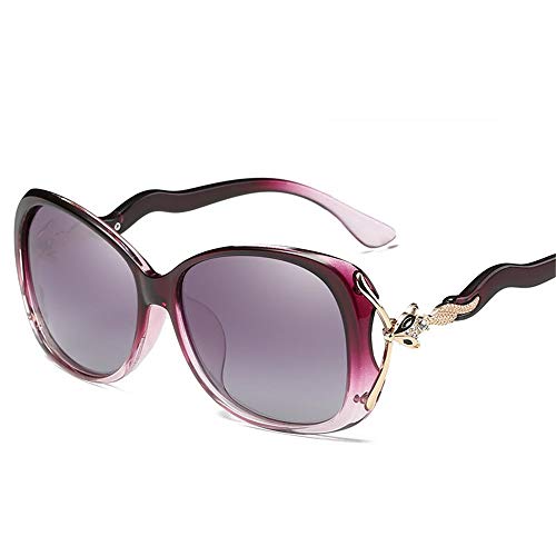 Gafas de sol Señoras de gafas de sol polarizadas Diamond Head Fox conducción gafas de sol antideslumbrante de compras Ciclismo de Golf de conducción Escalada Pesca ( Color : Purple , Size : ONE SIZE )