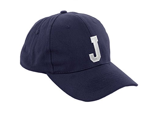 Gorra de béisbol infantil, diseño con letras A-Z, unisex, color azul marino multicolor J Regular