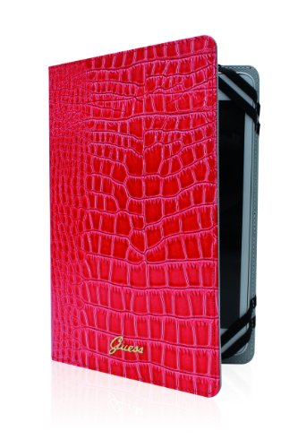 Guess GUFT003 - Funda para Tablet de 7"/8", diseño Crocodile, Rojo