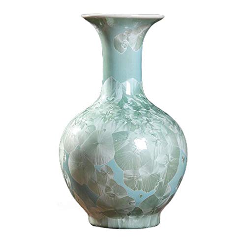 HAOGUO Florero, florero de Porcelana esmaltada en Cristal Florero de cerámica Jingdezhen Hogar Sala de Estar Oficina Estante Decoración