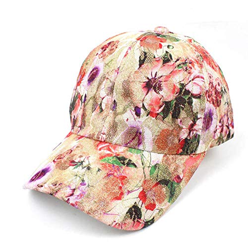 Hip Pop Gorra de béisbol Flor Floral Al Aire Libre Casual Deportes Sombrero para el Sol Hombres Mujeres Sombrero Ajustado Snapback-C