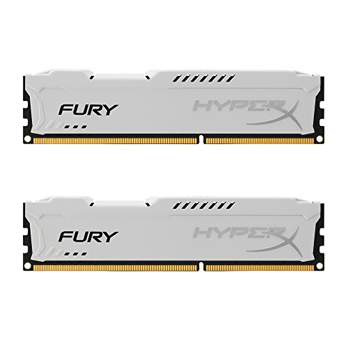 HyperX Fury - Memoria RAM de 8 GB (1866 MHz DDR3 Non-ECC CL10 DIMM, Kit 2x4 GB), Blanco