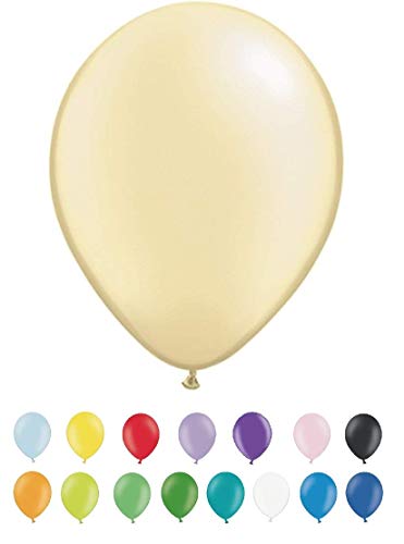 INERRA Globos - Paquete de 25 (Opciones de Color) Látex 10" Pulgadas para Helio o Aire Cumpleaños Fiestas y Bodas - Crema