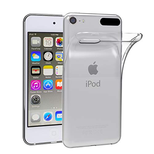 ivoler Funda Carcasa Gel Transparente para Apple iPod Touch 7/6 / 5 (7th, 6th y 5th Generación), Ultra Fina 0,33mm, Silicona TPU de Alta Resistencia y Flexibilidad para iPod Touch 7/6/5 Generación