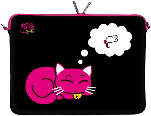 Kitty To Go Designer - Funda de Neopreno para portátiles LS143 17.3 Zoll