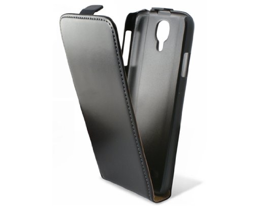 Ksix B8505FU70 - Funda flexible de piel con tapa para Samsung Galaxy S4 I9505, negro