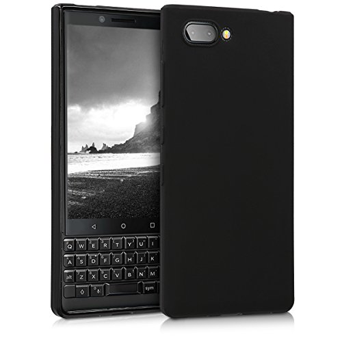 kwmobile Funda Compatible con Blackberry KEYtwo (Key2) - Carcasa de TPU Silicona - Protector Trasero en Negro Mate