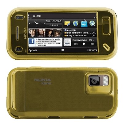 Logotrans mini Glossy Series - Funda de silicona para Nokia N97, color amarillo