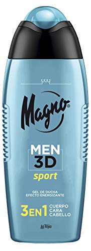 Magno Men 3D - Gel Sport 3 en 1- Cuerpo, Cara y Cabello, 400 ml