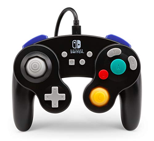 Mando Con Cable, Estilo Gamecube Negro (Nintendo Switch)