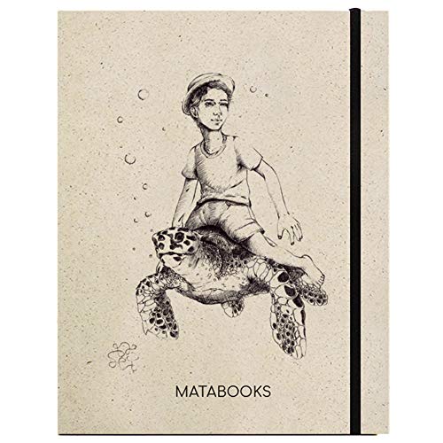 Matabooks, cuadernos sostenibles y veganos A5 en papel de hierba, Folleto suizo, 144 páginas en blanco, naturaleza, hecho a mano, Made in Germany (Below sealevel)