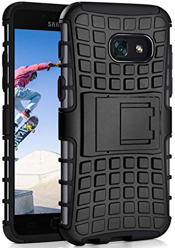 MoEx Caso del Tanque para Samsung Galaxy A5 (2017) | Caso al Aire Libre con protección de Doble Capa | Bolsa de protección Celular OneFlow | De Vuelta en la Cubierta Negro