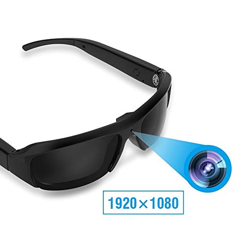 Mugast Gafas de Cámara Digital Gafas de Sol Full HD 1080P Cámara con Tarjetas TF de 32G para Actividades al Aire Libre, Ciclismo, Esquí, etc.