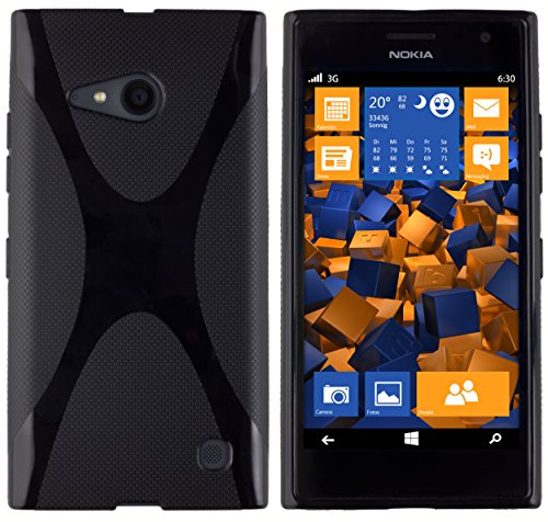mumbi Funda Compatible con Nokia 730/735 Caja del teléfono móvil, Negro