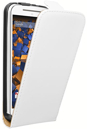 Mumbi - Funda para Motorola Moto G 2nd Generation (con Tapa) Moto G 2. Weiss