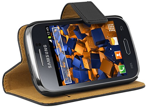 mumbi Samsung-Galaxy-Young-Bookstyle-Case - Funda para móvil Samsung Galaxy Young, Negro