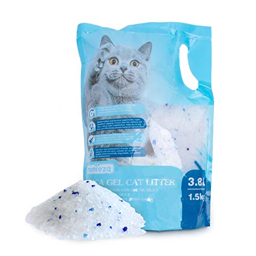 Nobleza - Arena para Gatos de sílice Camada para Gatitos de Gel de Diamante 3.8L Absorbente, Cómodo Biodegradable