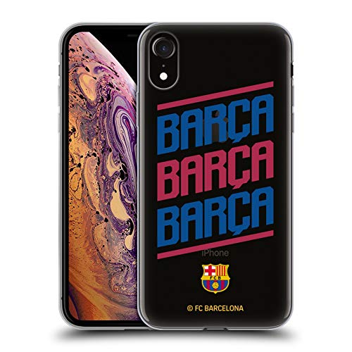 Official FC Barcelona Triple Forca Barca Soft Gel Case Compatible for Apple iPhone XR