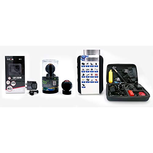 Pack Vision Elite - Cámara SJ CAM SJ6 Legend + Cámara 360 FLY (Voxx Electronics) + Kit de accesorios para cámaras de acción
