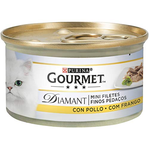 Purina Gourmet Diamant Finas Lonchas comida para gatos Carnes Asadas Pollo 24 x 85 g