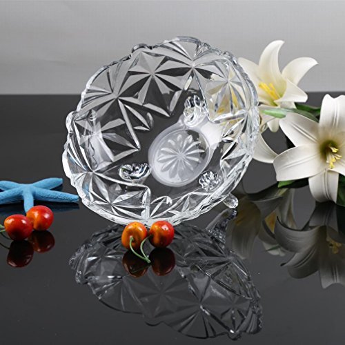 QO Tazón de Fuente de Cristal Tallado Creativo del Cuenco de Fruta del Triángulo de Cristal Creativo,UN
