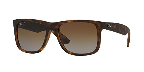 Ray-Ban Justin Classic Gafas de sol, Marrón (Tortoise Brown Gradient), 55 mm Unisex-Adulto