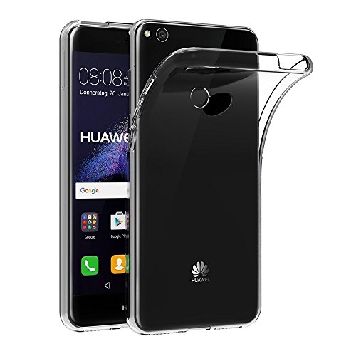 REY Funda Carcasa Gel Transparente para Huawei P8 Lite 2017 / P9 Lite 2017, Ultra Fina 0,33mm, Silicona TPU de Alta Resistencia y Flexibilidad