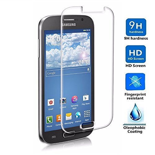 REY Protector de Pantalla para Samsung Galaxy Grand Neo Plus Cristal Vidrio Templado Premium