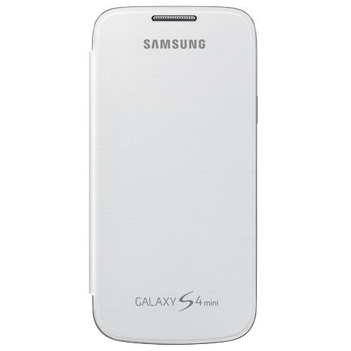 Samsung Flip - Funda para móvil Galaxy S4 Mini (Permite hablar con la tapa cerrada, sustituye a la tapa trasera), color blanco