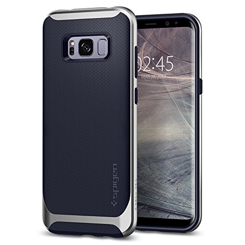 Spigen Funda Galaxy S8 Plus, Carcasa [Neo Hybrid] Protección Interna Flexible y Marco Reforzado de Parachoques Duro para Galaxy S8+ (2017) - Plata