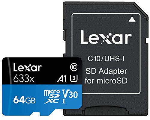 Tarjeta Lexar High-Performance 64GB 633x microSDXC UHS-I -LSDMI64GBBEU633A