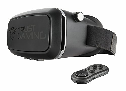 Trust Gaming GXT 720 - Gafas de realidad virtual 3D para smartphone con gamepad bluetooth, negro