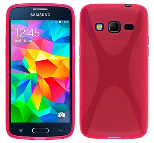 Tumundosmartphone Funda Gel TPU para Samsung Galaxy Core Prime G360F X-Line Color Rosa