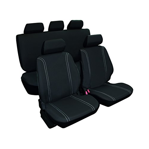 Vip - Juego de fundas para asientos de coche universales, modelo DUERO, color negro, 9 piezas.