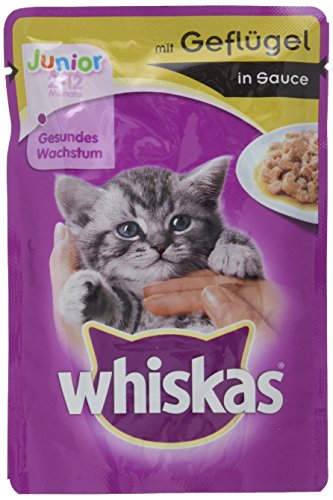 Whiskas gato / comida húmeda Junior para gatos jóvenes, 24 bolsitas (24 x 100 g)