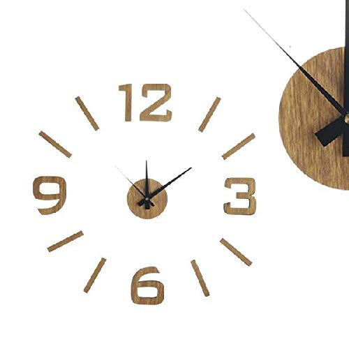 Dcasa Adhesivo Efecto Madera Relojes de Escritorio Decoración del hogar Unisex Adulto, Color, 60x0,1x60