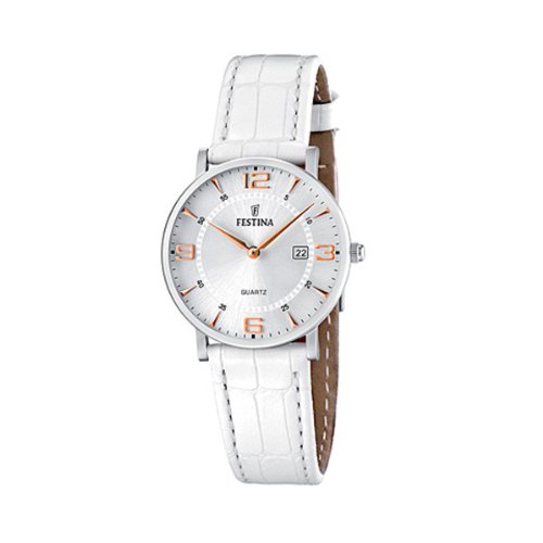FESTINA F16477/4 - Reloj para Mujer de Cuarzo, Correa de Piel, color blanco