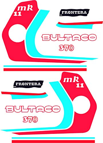 Kit de adhesivos motos clasicas Bultaco Frontera MK 11 Blanca - Juego Pegatinas Completo - Vinilo para Moto, máxima Calidad.