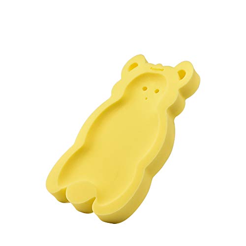 Naisicatar amortiguador cómodo del baño del bebé esponja anti bacteriana y Skid Prueba Baño Mat (amarillo) del bonito regalo